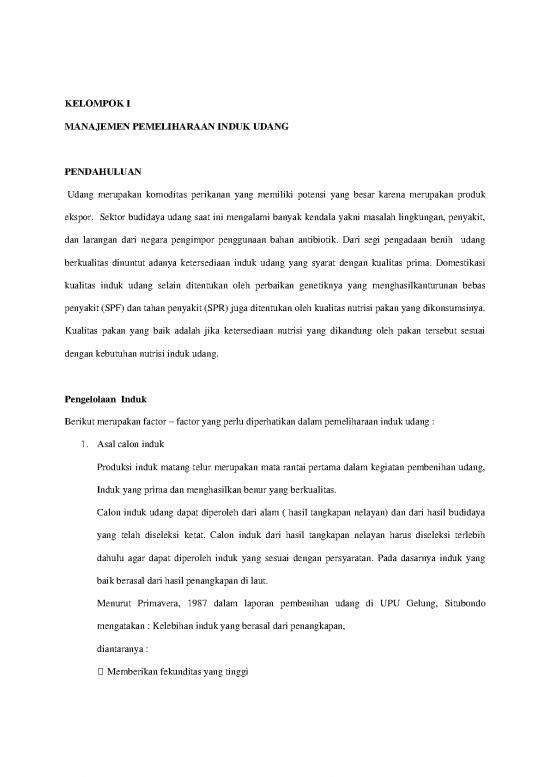 picture Manajemen Pdf 9424 | Kelompok 1 Manajemen  Induk Udang | Pertanian Dan Peternakan