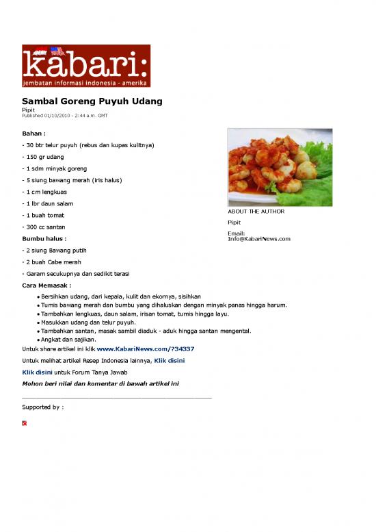 picture1_Artikel Pdf 9464 | Resep Sambal Goreng Puyuh Udang | Pertanian Dan Peternakan