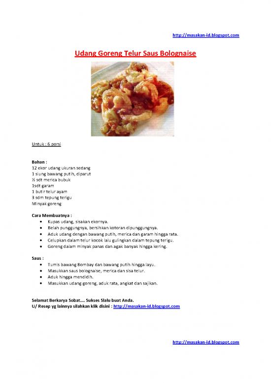 picture_Udang Goreng Telur Saus Bolognaise | Pertanian Dan Peternakan