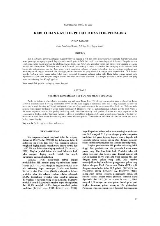 picture_Penelitian Pdf 9594 | P Kebutuhan Gizi Itik Petelur Dan Itik Pedaging | Pertanian Dan Peternakan