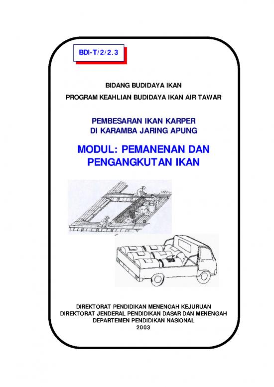 picture_Pendidikan Pdf 9611 | Pembesaran Ikan Karper Pemanenan Dan Pengangkutan Ikan | Pertanian Dan Peternakan