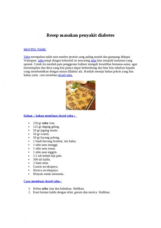 picture_Resep Masakan Penyakit Diabetes1 | Pertanian Dan Peternakan