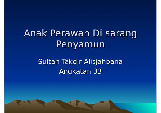 picture1_Sutan Takdir Alisyahbana   Anak Perawan Di Sarang Penyamun3 | Bahasa Indonesia