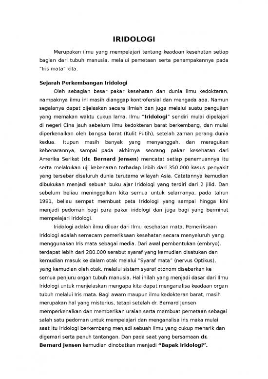 picture_Artikel Iridologi Yulianti | Ilmu Kesehatan