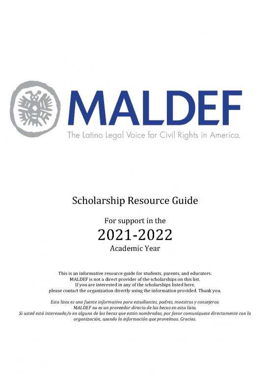 picture Information Flyer Template Free 10100 | MALDEF Scholarship Resource Guide 21 | Beasiswa 2022