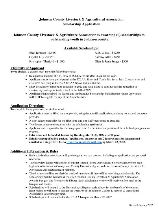 picture1_Planning Spreadsheet 10109 | JCLAA Johnson County Livestock & Agricultural Association Scholarship 2022 | Beasiswa 2022
