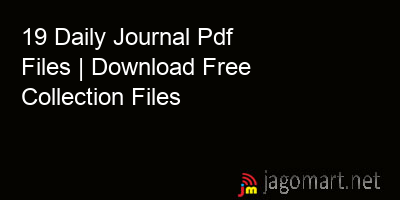 picture 19 Daily Journal Pdf Files | Download Free Collection Files