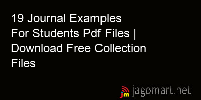 picture 19 Journal Examples For Students Pdf Files | Download Free Collection Files