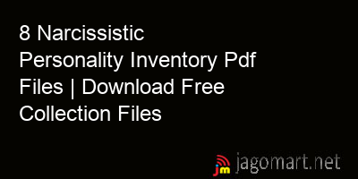 picture 8 Narcissistic Personality Inventory Pdf Files | Download Free Collection Files