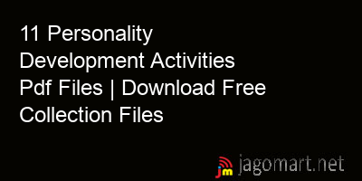 picture 11 Personality Development Activities Pdf Files | Download Free Collection Files