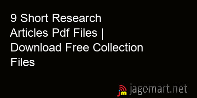 picture 9 Short Research Articles Pdf Files | Download Free Collection Files