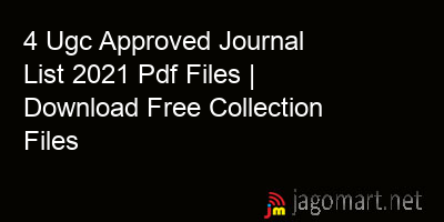 picture 4 Ugc Approved Journal List 2021 Pdf Files | Download Free Collection Files