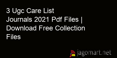 picture 3 Ugc Care List Journals 2021 Pdf Files | Download Free Collection Files