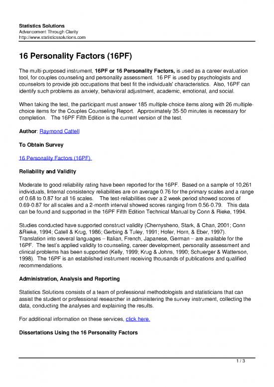 picture_Personality Pdf 97310 | 16 Personality Factors
