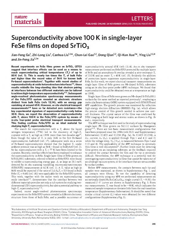 picture1_Report Pdf 99269 | 2015 Superconductivity Above 100 K In Single Layer Fese Films On Doped Srtio3
