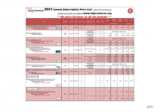 picture Journal Pdf 97878 | 2021 Price List