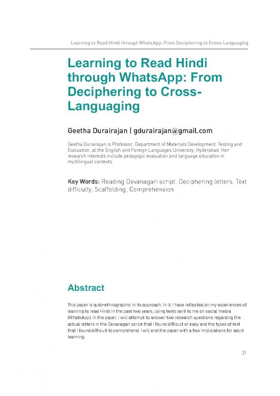 picture1_Language Pdf 98744 | 5 Learning To Read Hindi Through Whatsapp From Deciphering To Cross Languaging