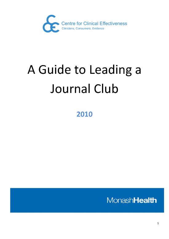 picture Journal Pdf 97721 | A Guide To Leading A Journal Club