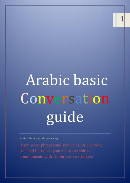 picture_Learning Arabic Pdf 98949 | Arabic Blooms Basic Conversation Guide
