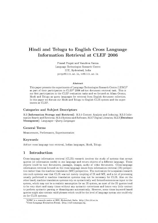picture Language Pdf 98340 | Clef2006wn Adhoc Pingaliet2006