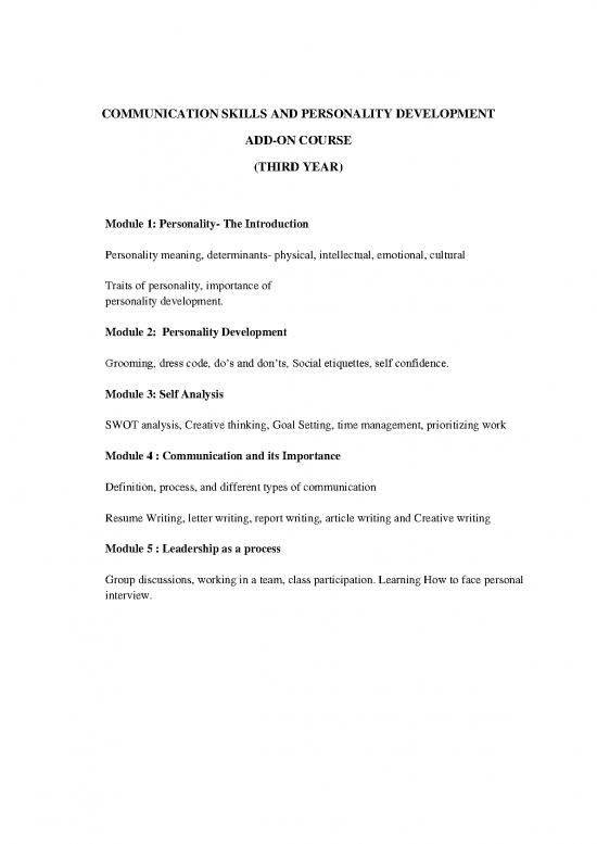 picture Personality Pdf 97311 | Communication Skills And Personality Development Syllabus