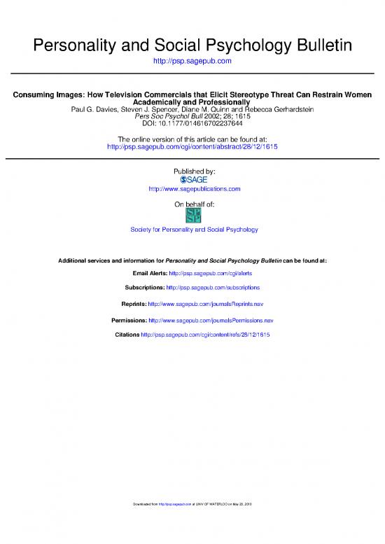picture_Personality Pdf 97847 | Consuming Images How Television Commercials That E 1kck16s