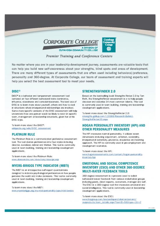 picture Personality Pdf 97351 | Corporate College Assessment Tools Pdf