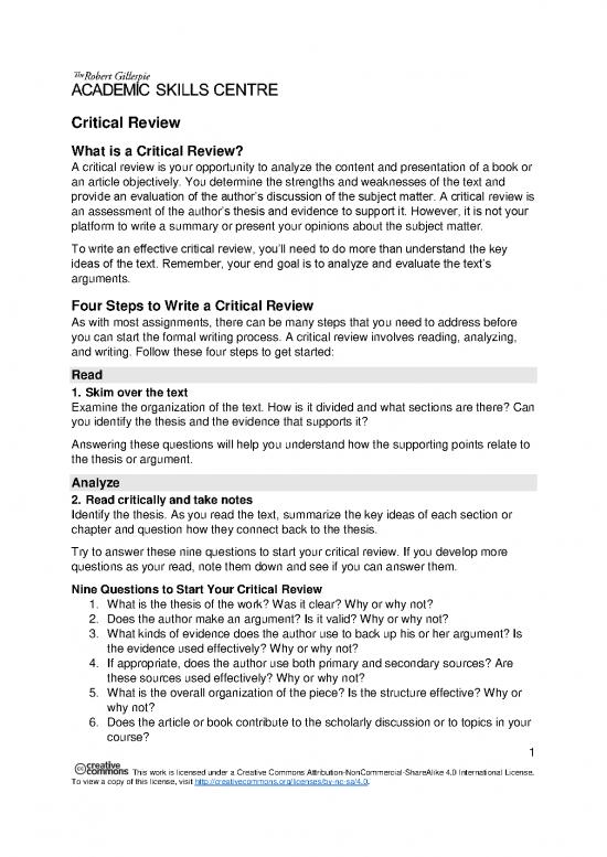 picture Example Of Article Review Pdf 98208 | Criticalreview V2