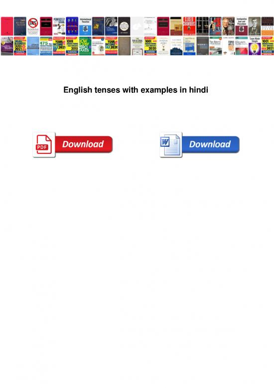 picture1_Language Pdf 98874 | English Tenses With Examples In Hindi Pdf