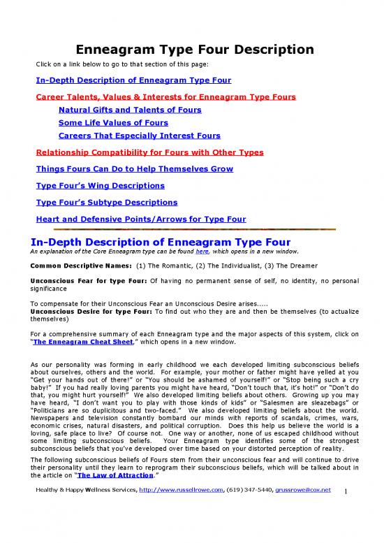 picture1_Career Pdf 97267 | Enneagram Type 4 Description