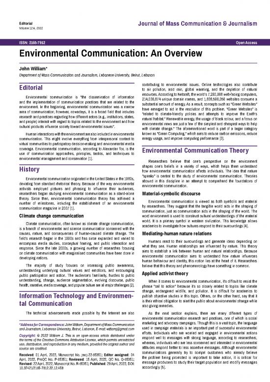 picture Environmental Communication Pdf 97992 | Environmental Communication An Overview