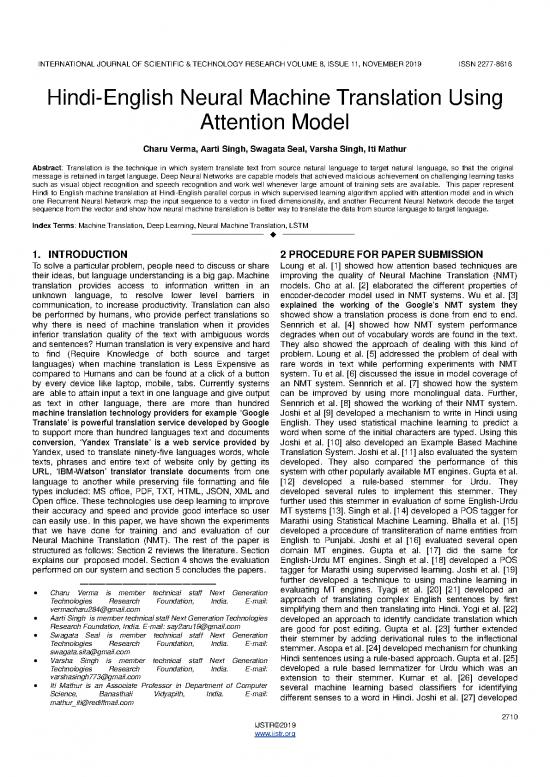 picture_Language Pdf 99108 | Hindi English Neural Machine Translation Using Attention Model