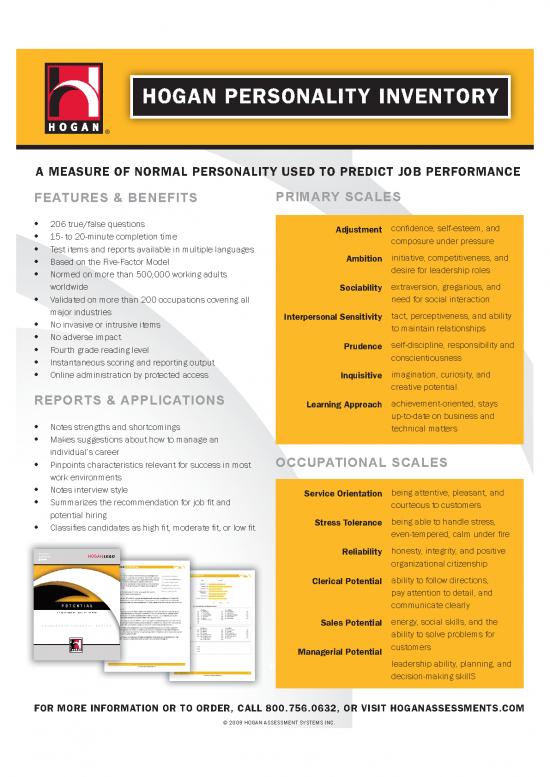 picture Personality Pdf 97339 | Hpi Overview