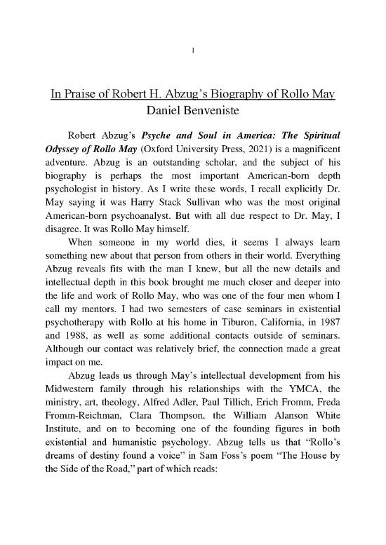 picture Rollo May Pdf 97333 | In Praise Of Robert H Abzugs Biography Of Rollo May