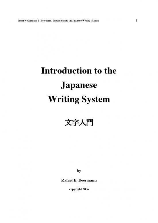 picture Language Pdf 99288 | Introduction To Kanji
