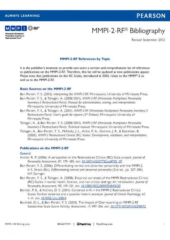 picture_Personality Pdf 97202 | Mmpi2extended Bibliography
