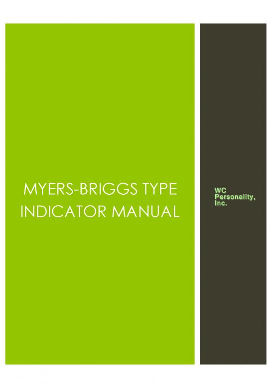 picture Personality Pdf 97346 | Myers Briggs Personality Test Manual
