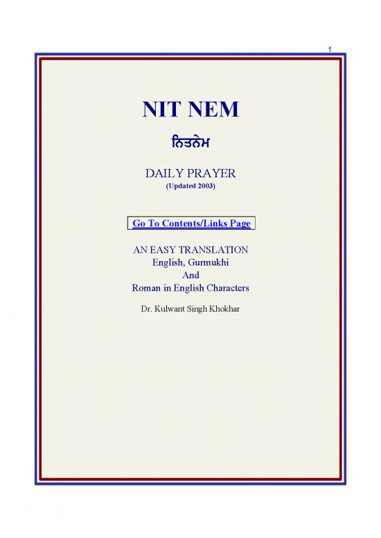 picture1_Nitnem By D Kulwant Singh, With Punjabi & Eng Transla & Pt