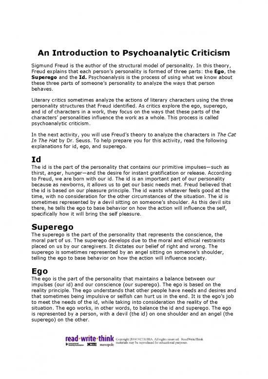picture1_Personality Pdf 97251 | Psychoanalysis