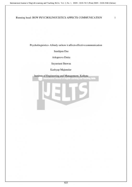 picture_Linguistics Pdf 99090 | Psycholinguistics A Study On How It Affects Effective Communication
