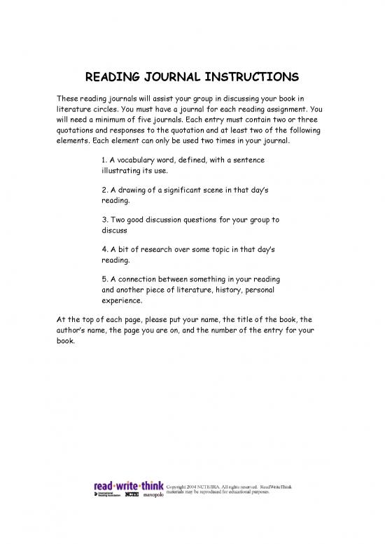 picture Journal Pdf 98131 | Reading Journal