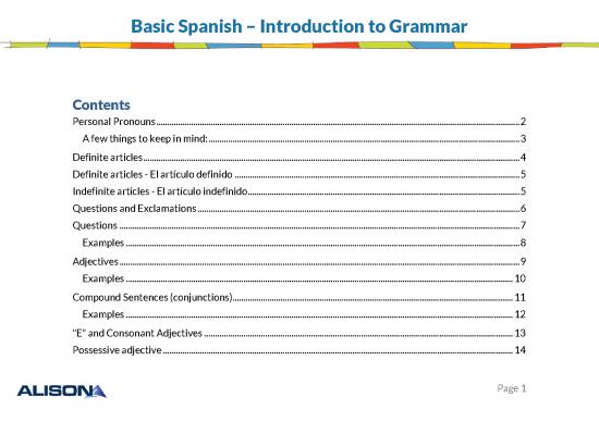 picture Spanish Grammar Pdf 98306 | Spanish Grammar
