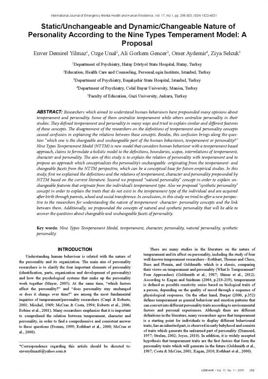 picture_Personality Pdf 97184 | Staticunchangeable And Dynamicchangeable Nature Of Personality According To The Nine Types Temperament Model A Proposal 1522 4821 17 162
