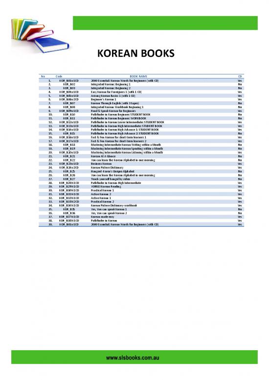 picture_Korean Book Pdf 98356 | Sydney Language Solutions Korean Book List