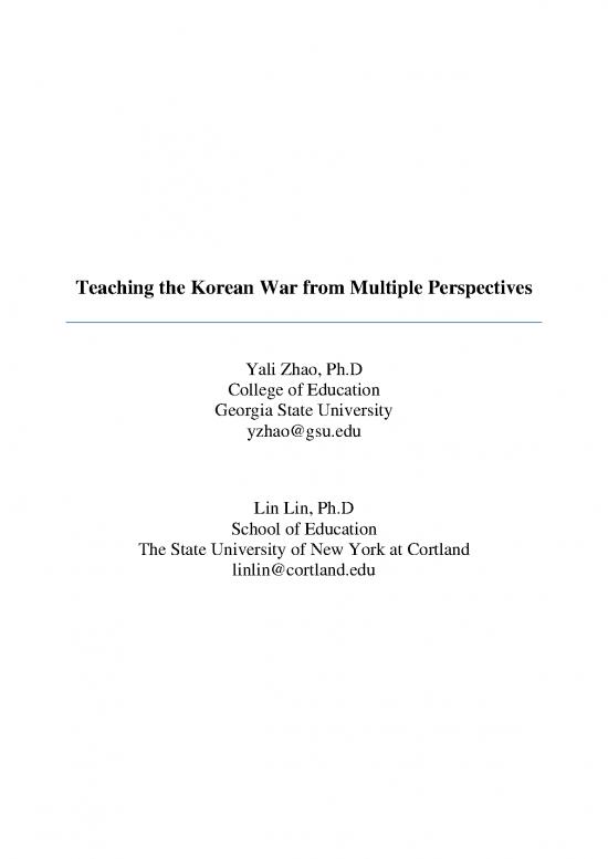 picture1_Korean Pdf 98917 | Teachingkoreanwarfrommultipleperspectives December 22 2008submtted To China History Teaching Journal