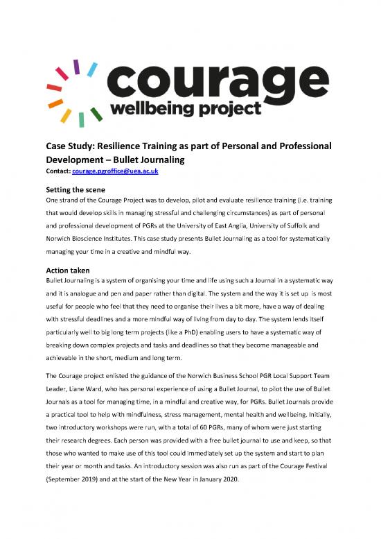 picture Journal Pdf 97742 | Uea Courageprojectcase Study Strand B 1   Bulletjournal V02