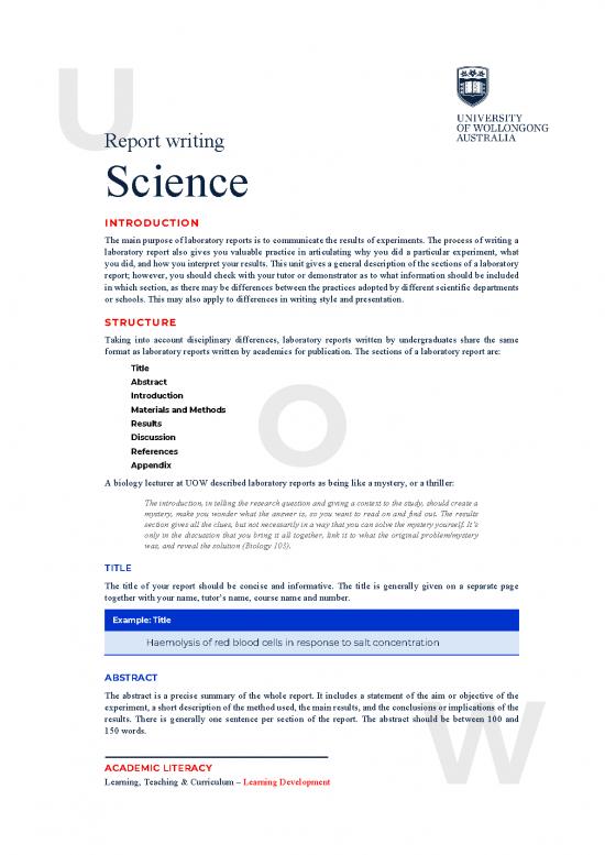 picture Scientific Report Example Pdf 98205 | Uow195619