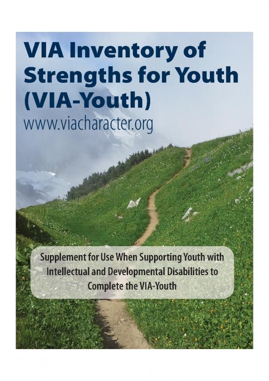 picture_Via Character Strengths Pdf 97395 | Via Supplement  Using Youth Survey With Children With Intellectual Disabilities