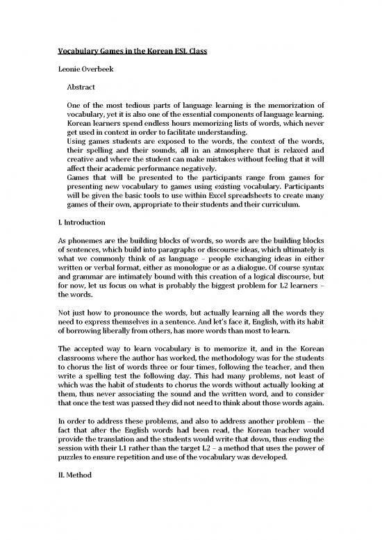 picture1_Language Pdf 98266 | Vocabulary Games In The Korean Esl Class