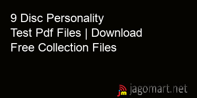 picture 9 Disc Personality Test Pdf Files | Download Free Collection Files